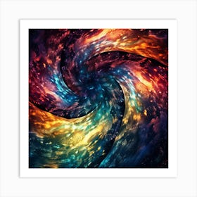 Spiral Galaxy Background Art Print