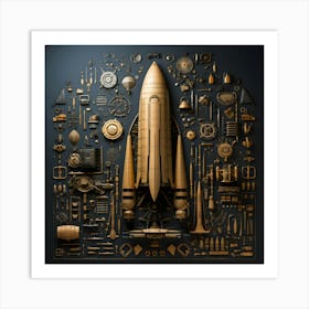 Exploding A Rocket No2 Art Print