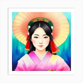 Echoes of Elegance: The Allure of a Geisha Art Print