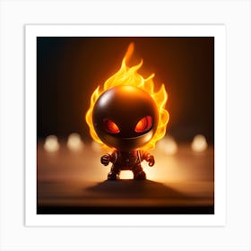 Flame Fireball Art Print