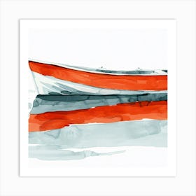 Red Boat 1 Art Print