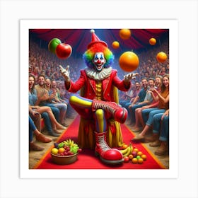 Clown Juggling Art Print