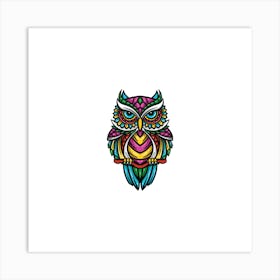 Colorful Owl Art Print