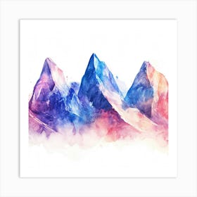 Watercolor Mountains 5 Art Print