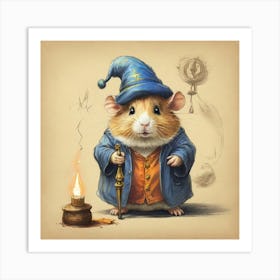 Wizard Hamster Art Print