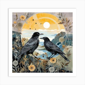 Bird In Nature Raven 1 Art Print