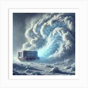 A Futuristic Sci Fi Depiction Of A Cryo Smoke Scre Art Print