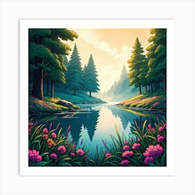 Forest Lake Art Print