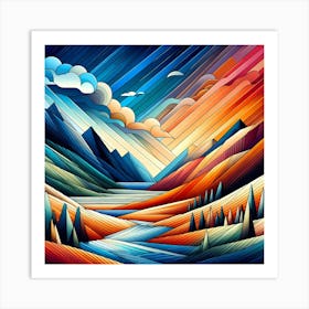 Abstract Landscape Painting 16 Art Print