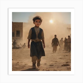 A boy photo during war 2 Art Print