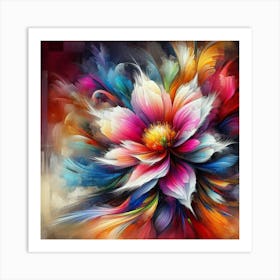 Colorful Flower Painting 1 Art Print