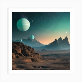 Planets In Space 3 Art Print