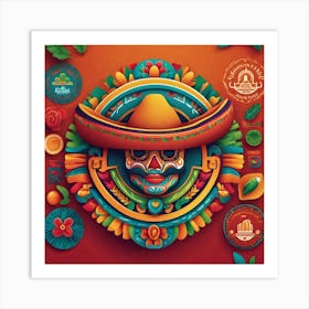 Mexican Skull 42 Art Print