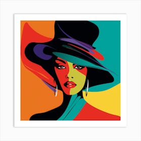 Woman In A Hat 30 Art Print