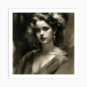 Portrait Of A Woman Art Print