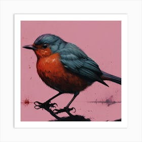 Pastel Robin Art Print