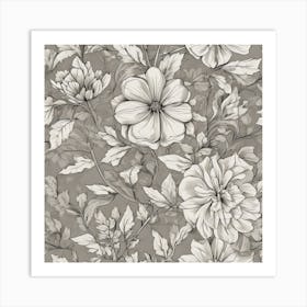 Floral Wallpaper Art Print