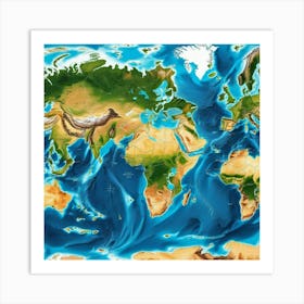 World Map 1 Art Print