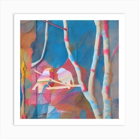 Birds On A Branch Art Print