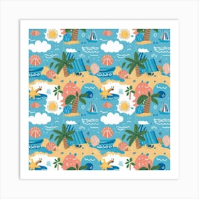 Beach Scene Art Print