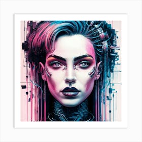 Cyborg Woman Art Print