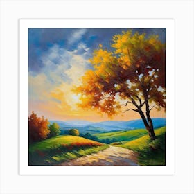 Sunset In The Countryside 9 Art Print