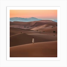 Sand Dunes At Sunset 2 Art Print