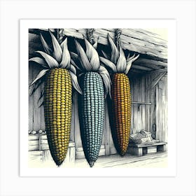 Corn cobs 4 Art Print