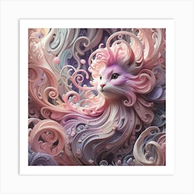 Kaleidoscope Cat Art Print