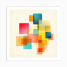 Abstract Squares Art Print