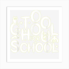 Teacher School Ghouls Groovy Cute Halloween Trick Or Teach Art Print