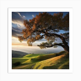 Tree In The Grass Art Print