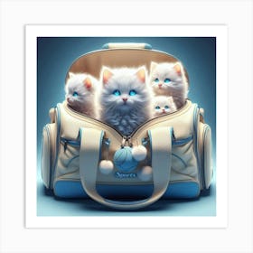 Kittens In A Bag 1 Art Print