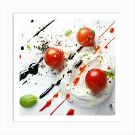 Olive Oil And Tomatoes Art Print