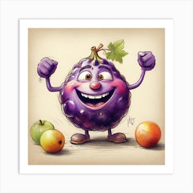 Purple Grape Art Print