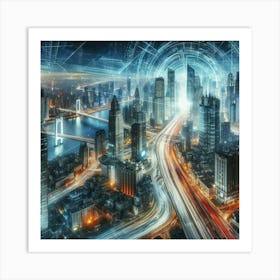 Futuristic Cityscape Art Print