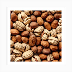 Nuts As A Background (82) Art Print