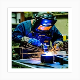 Welder At Work Art Print