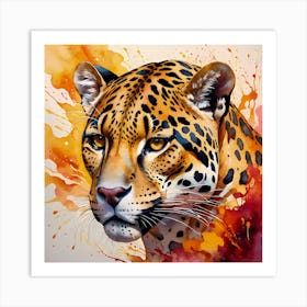 Jaguar Realistic Painting Art Print