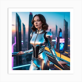 Futuristic Woman 19 Art Print