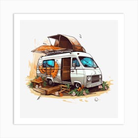 Camper Van 1 Art Print