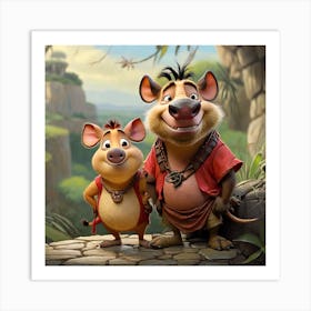 Rat And The Mouse Art Print