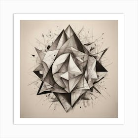 Abstract Geometric Drawing 2 Art Print