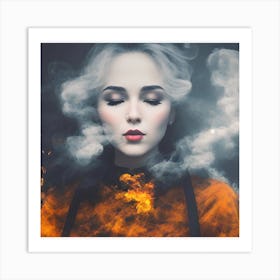 Fire and Smoke Art Print