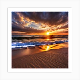 Sunset On The Beach 272 Art Print