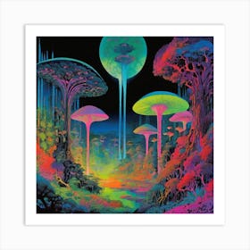 Psychedelic Forest Art Print