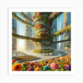 Futuristic Cityscape 9 Art Print