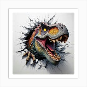 Dinosaur Wall Sticker 1 Art Print