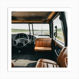 Interior Of A Truck Art Print