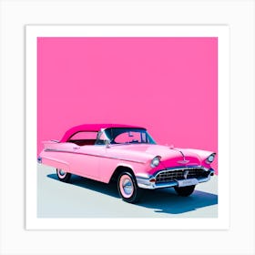 Pink Chevrolet Bel Air Art Print